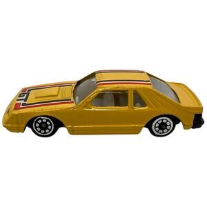 Vintage Yellow GT Sports Car Diecast Racing Toy
